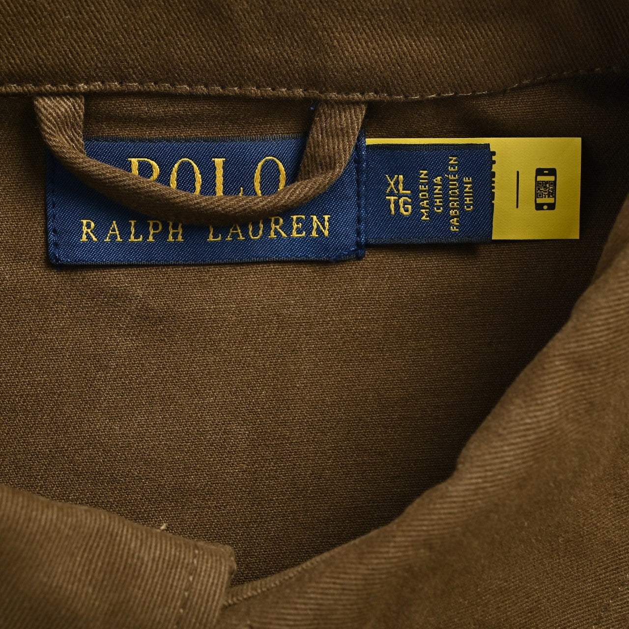 Ralph Lauren Vintage Polo Pony Full-Zip Harrington Jacket Olive Brown