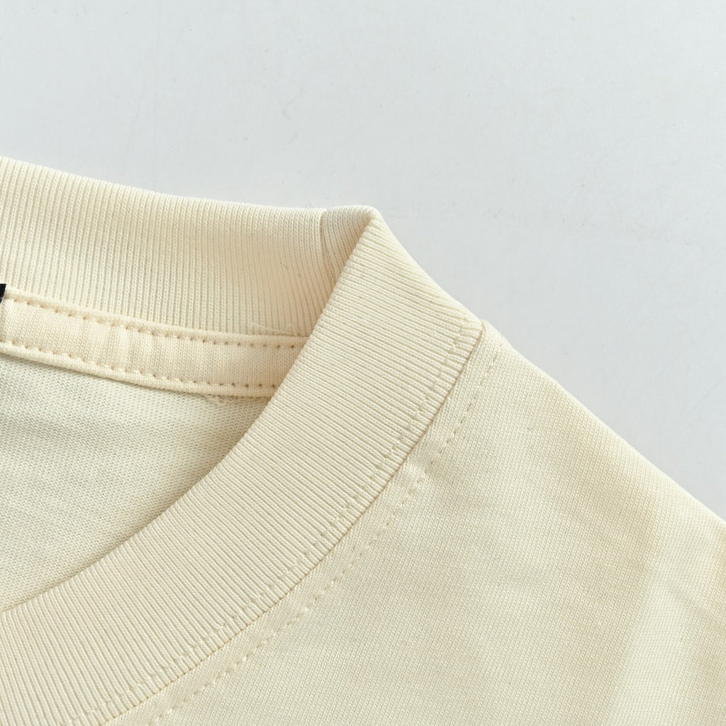 Gucci 1921 Double G Crest Embroidery Short-Sleeve T-Shirt Ivory