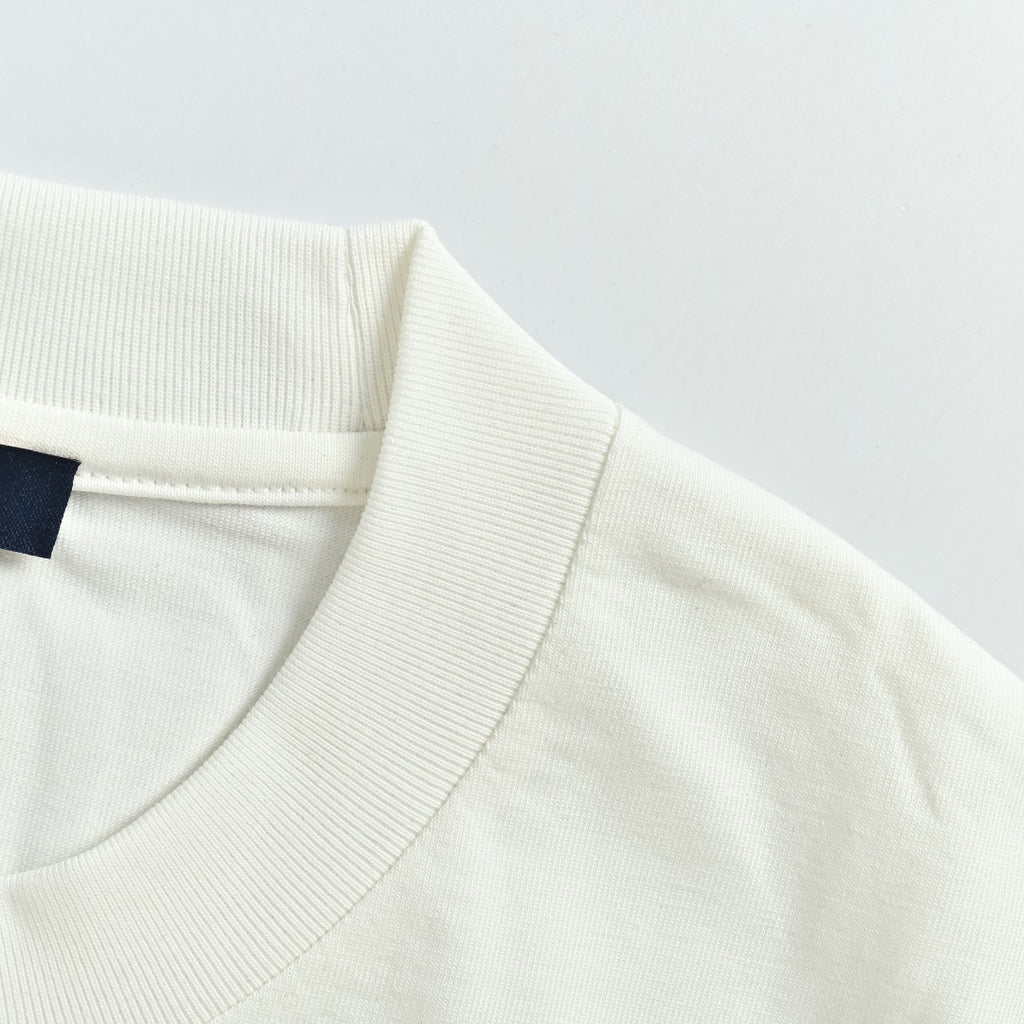 Louis Vuitton Vintage Fox Ribbon Badge Embroidery Short-Sleeve T-Shirt White