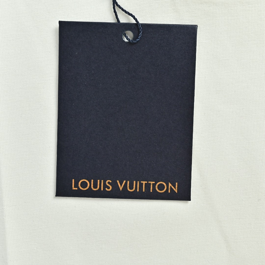 Louis Vuitton Vintage Fox Ribbon Badge Embroidery Short-Sleeve T-Shirt White