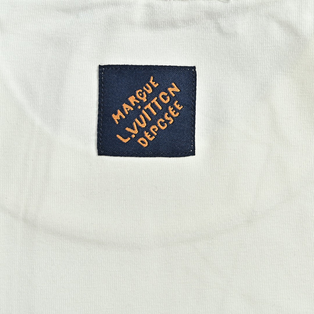Louis Vuitton Vintage Fox Ribbon Badge Embroidery Short-Sleeve T-Shirt White