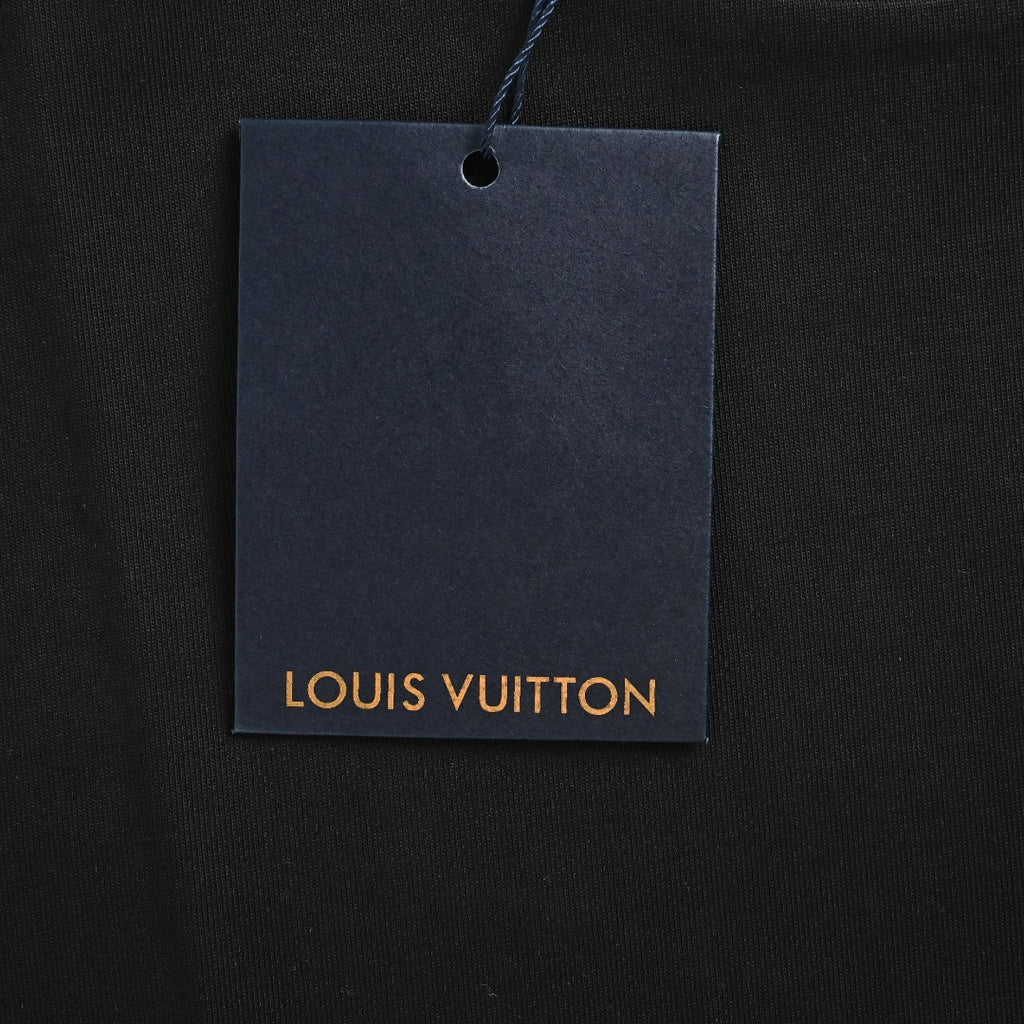 Louis Vuitton Vintage Fox Ribbon Badge Embroidery Short-Sleeve T-Shirt Black