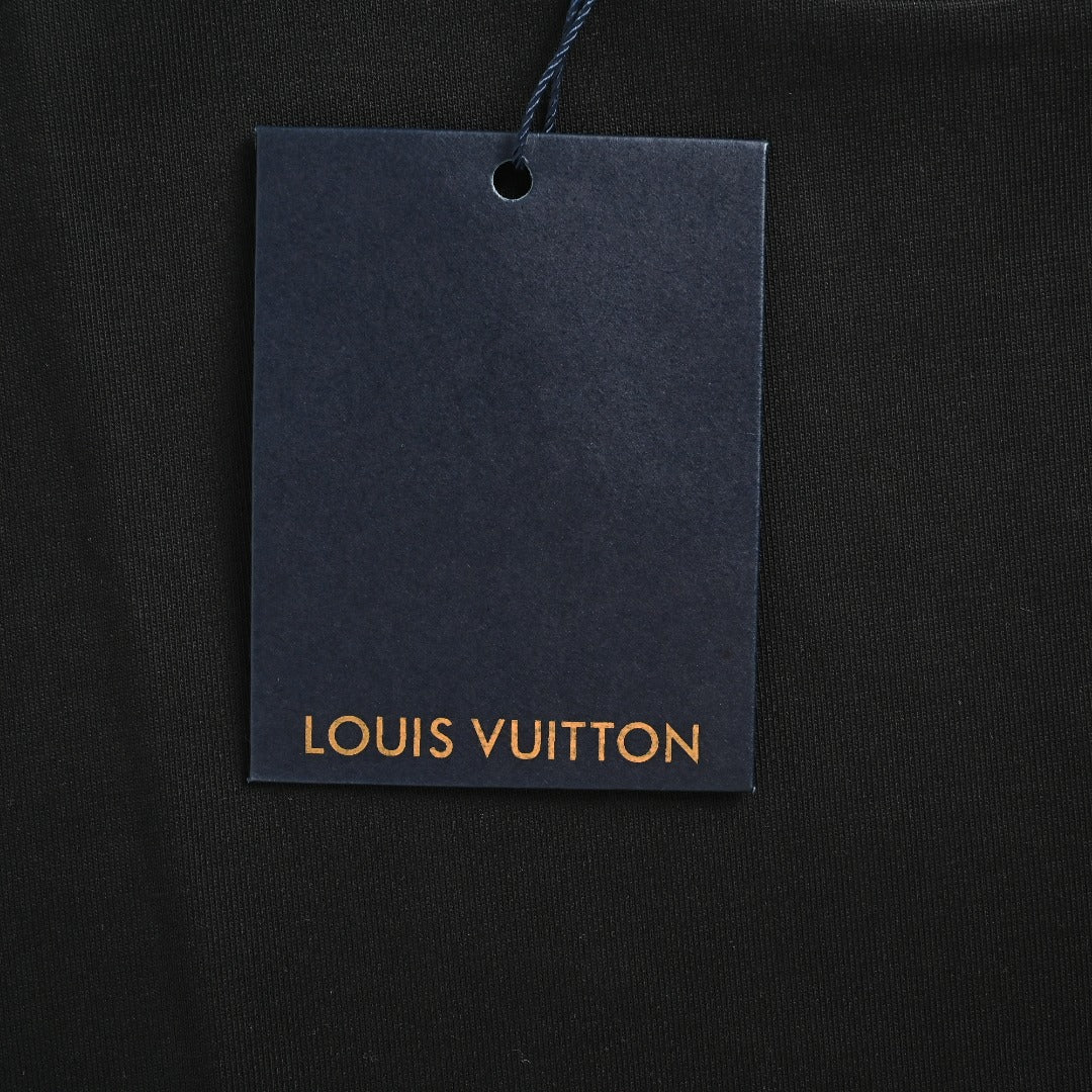 Louis Vuitton Vintage Fox Ribbon Badge Embroidery Short-Sleeve T-Shirt Black