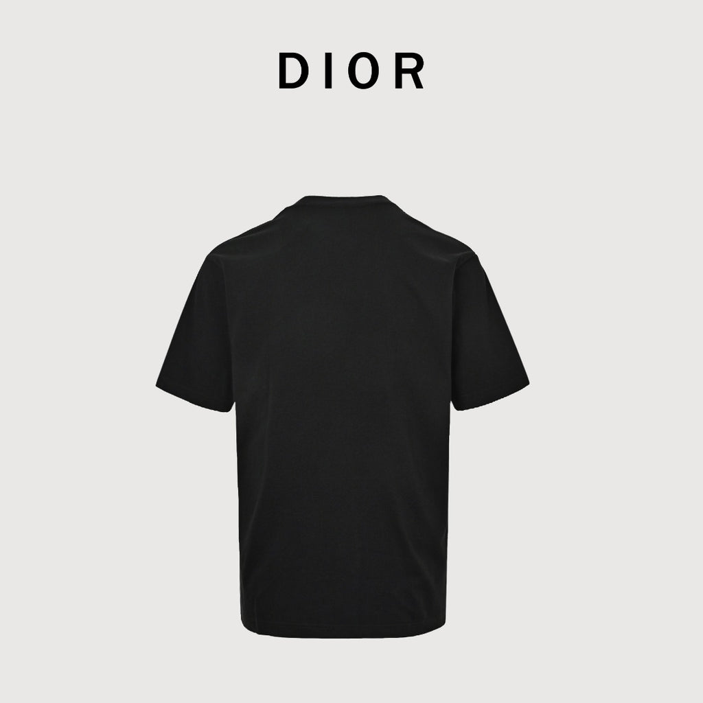 Dior x Bram Stoker Dracula Book Cover Red Frame Print Short-Sleeve T-Shirt Black