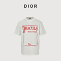 Dior x Bram Stoker Dracula Book Cover Red Frame Print Short-Sleeve T-Shirt White