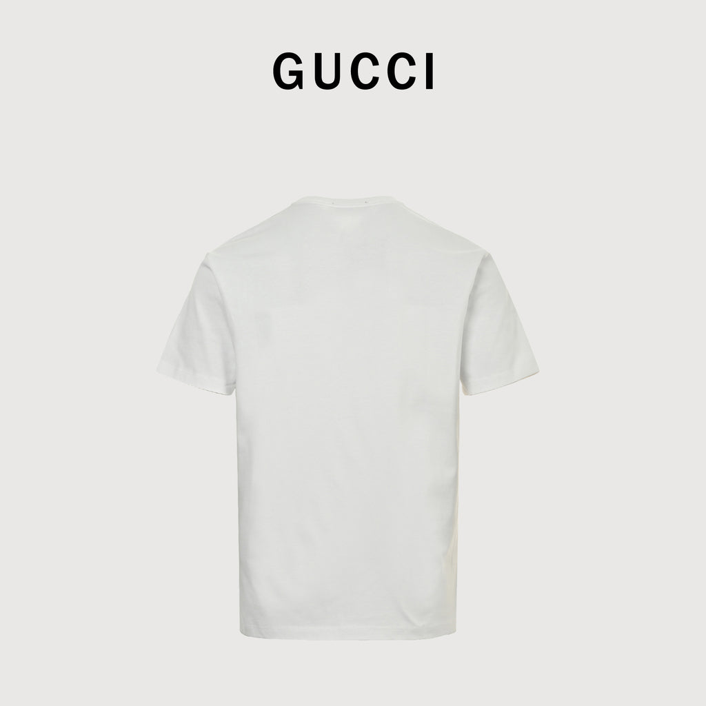 Gucci 25SS Nautical Stripe Anchor Print Short-Sleeve T-Shirt White