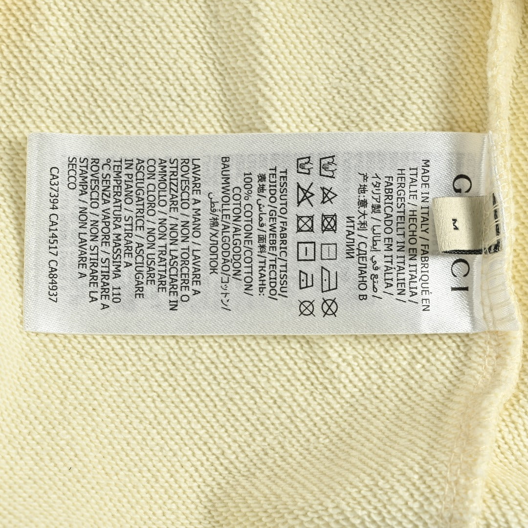 Gucci Whimsical Cartoon Schnauzer Dog Print Crew Neck Sweatshirt Cream