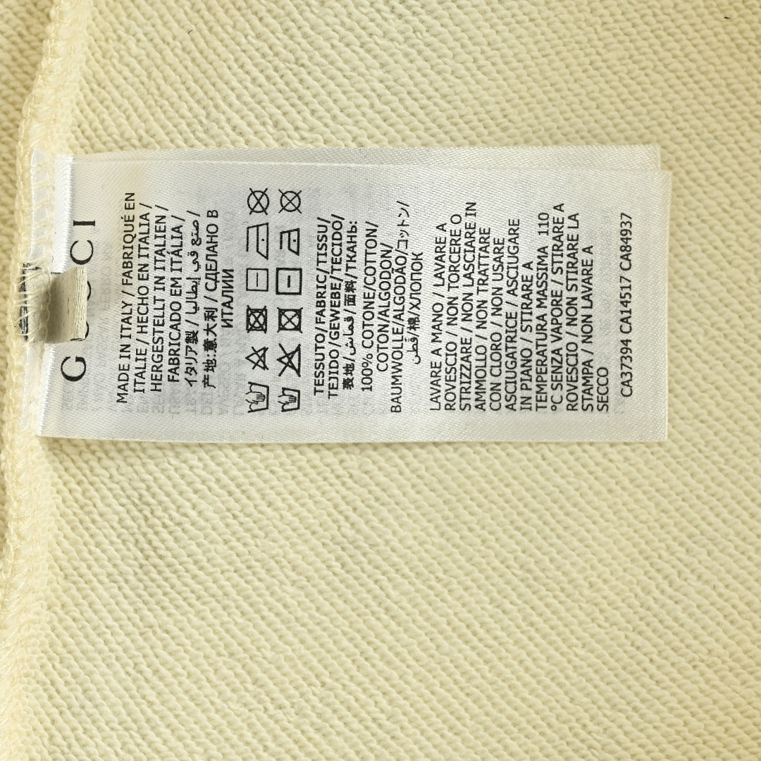 Gucci Whimsical Cartoon Magical Fox Star Burst Crew Neck Sweatshirt Cream