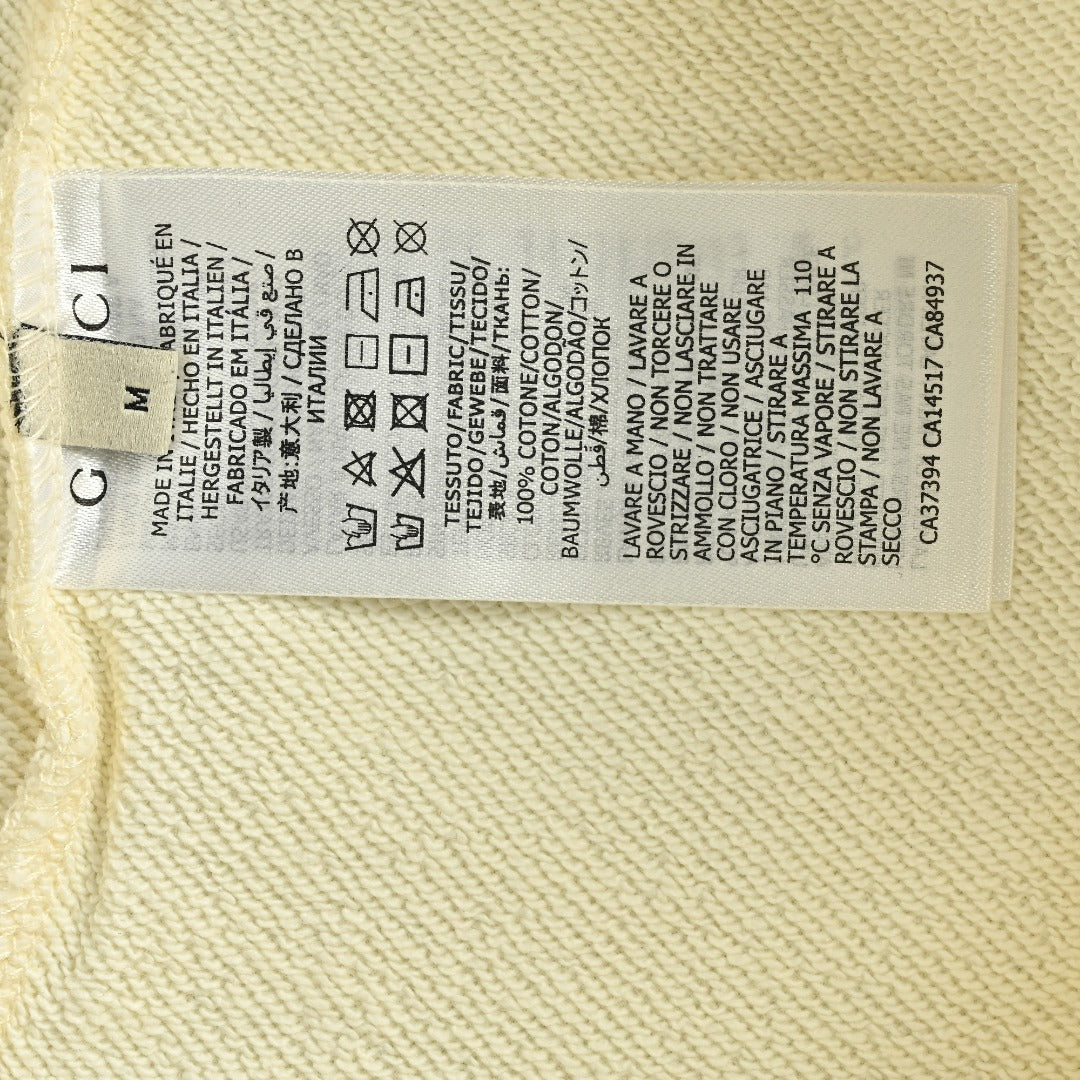 Gucci Whimsical Cartoon Aviator Dog Biplane Crew Neck Sweatshirt Cream