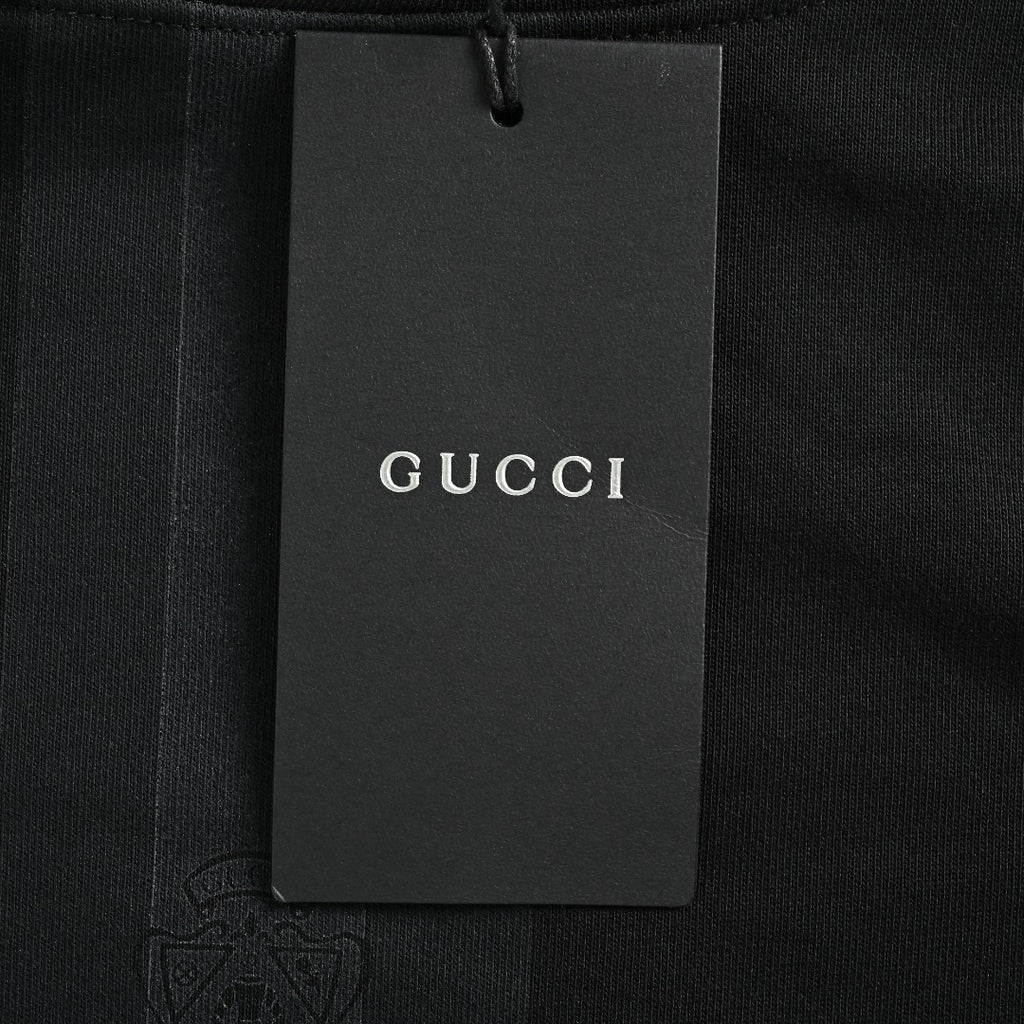 Gucci GUC Front Web Stripe Pullover Hoodie Black