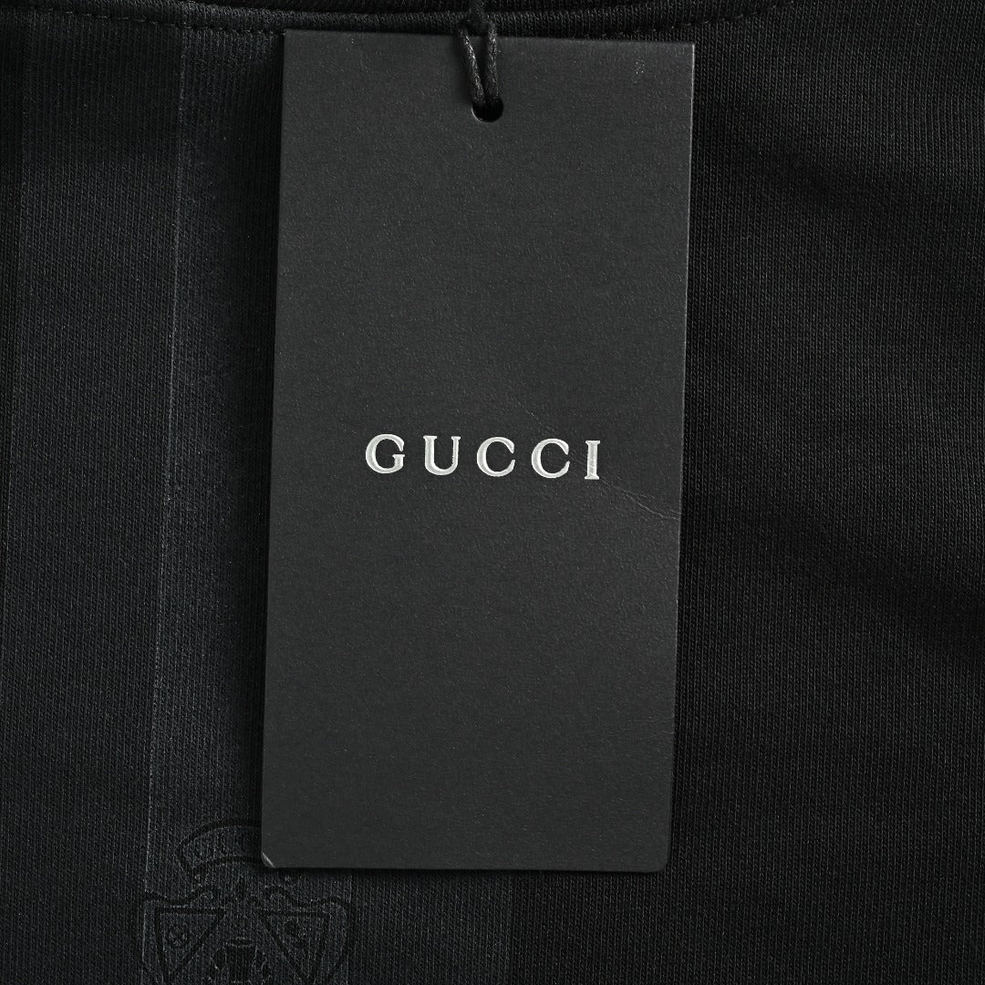Gucci GUC Front Web Stripe Pullover Hoodie Black