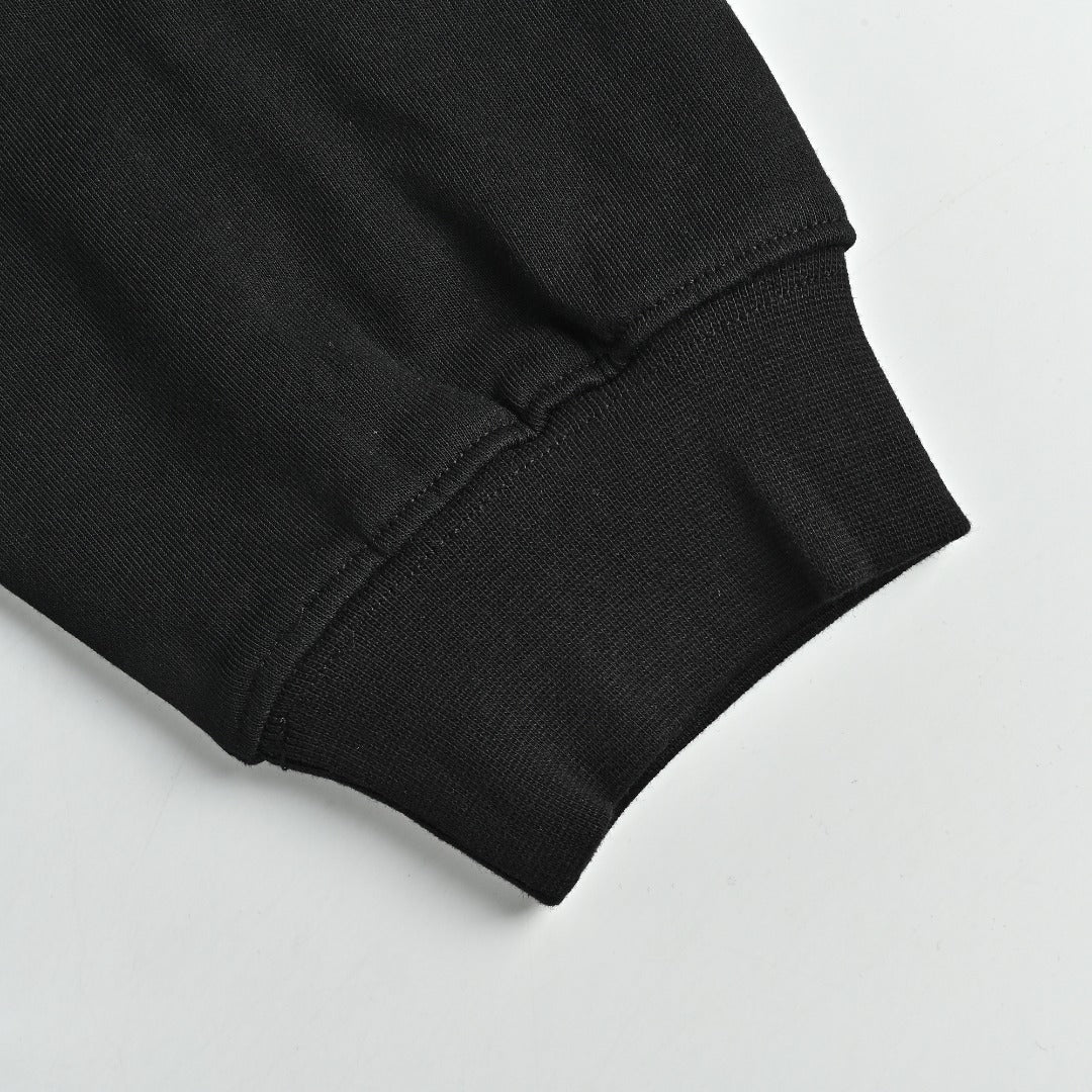 Gucci GUC Front Web Stripe Pullover Hoodie Black