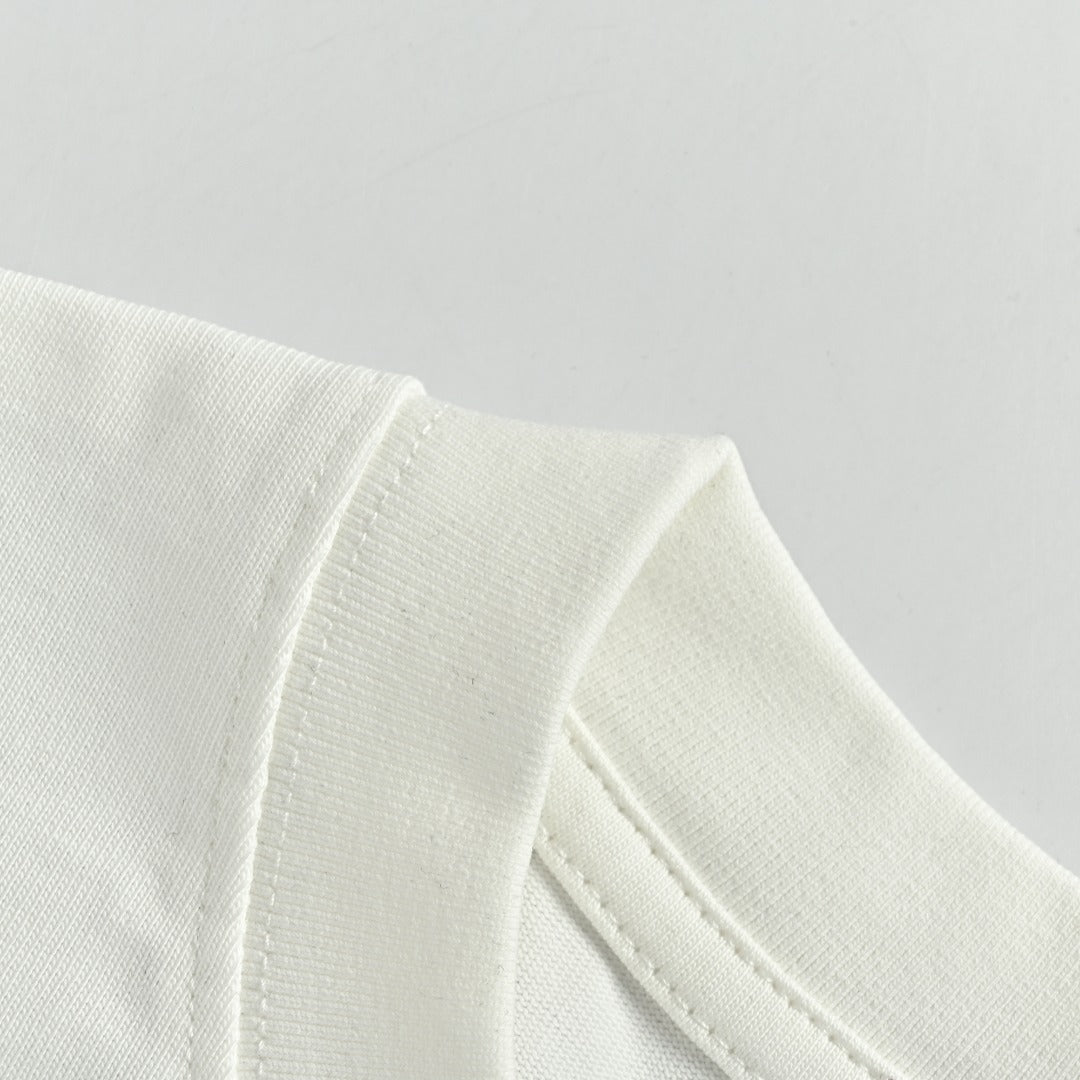 Gucci Interlocking GG Appliqué Embroidery Long-Sleeve T-Shirt White
