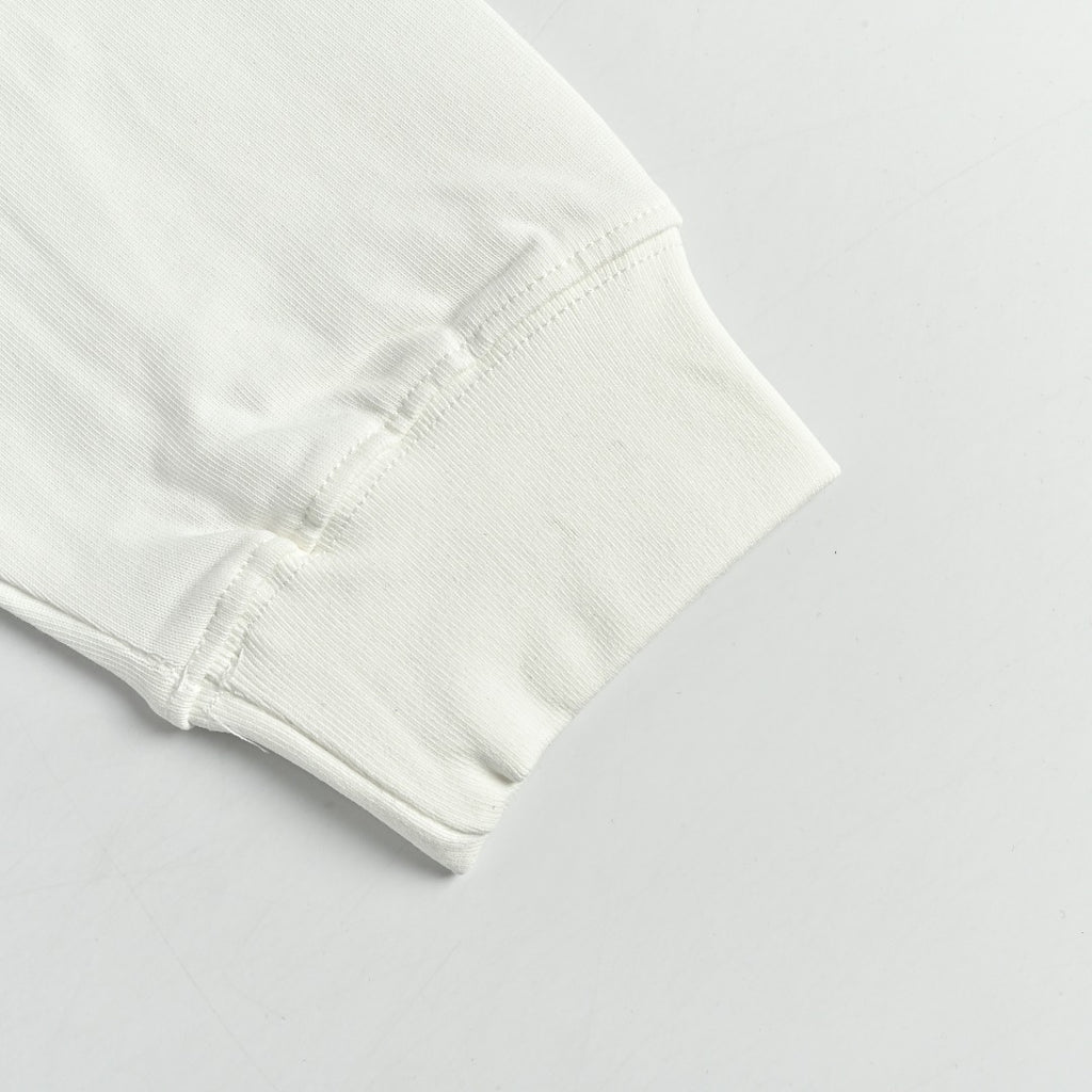 Gucci Interlocking GG Appliqué Embroidery Long-Sleeve T-Shirt White
