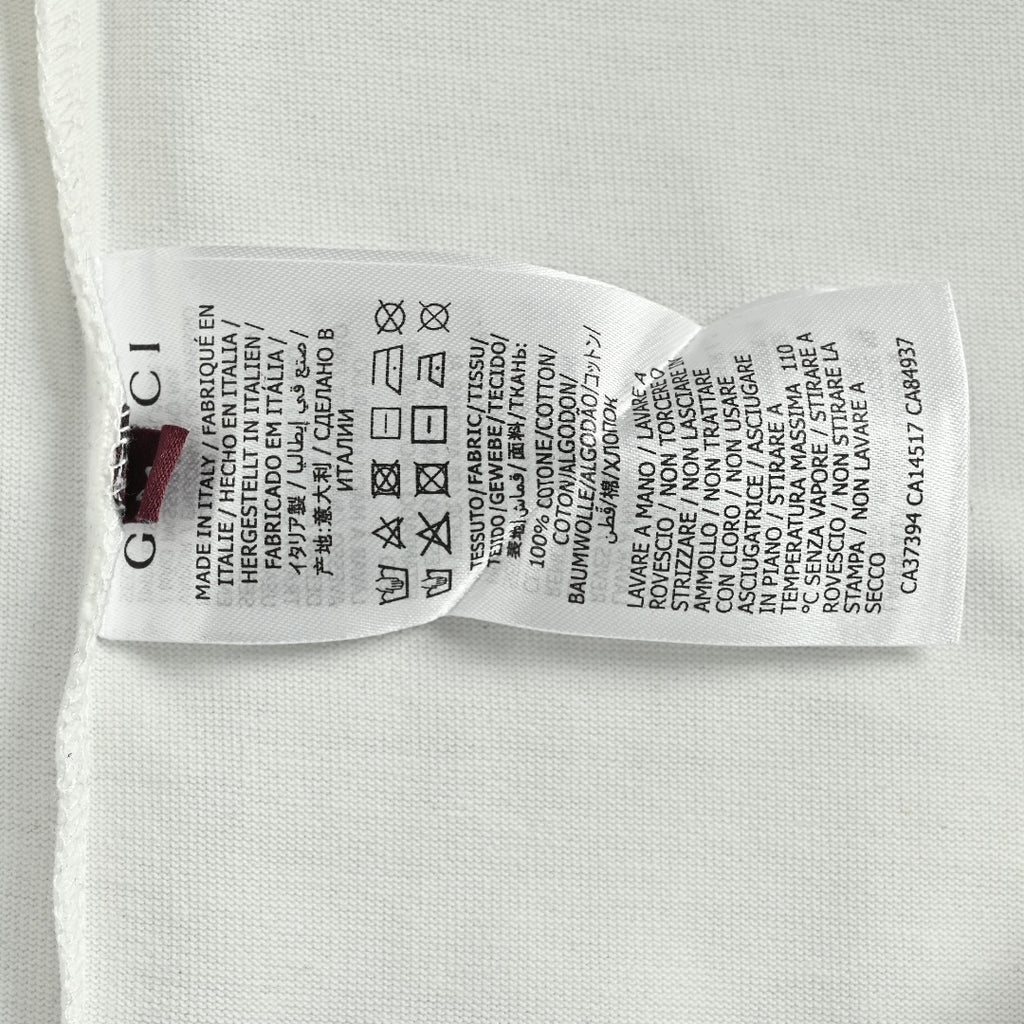 Gucci Interlocking GG Appliqué Embroidery Long-Sleeve T-Shirt White