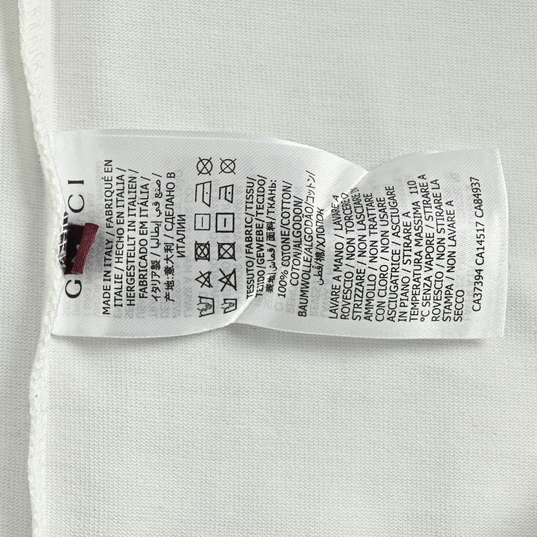 Gucci Interlocking GG Appliqué Embroidery Long-Sleeve T-Shirt White