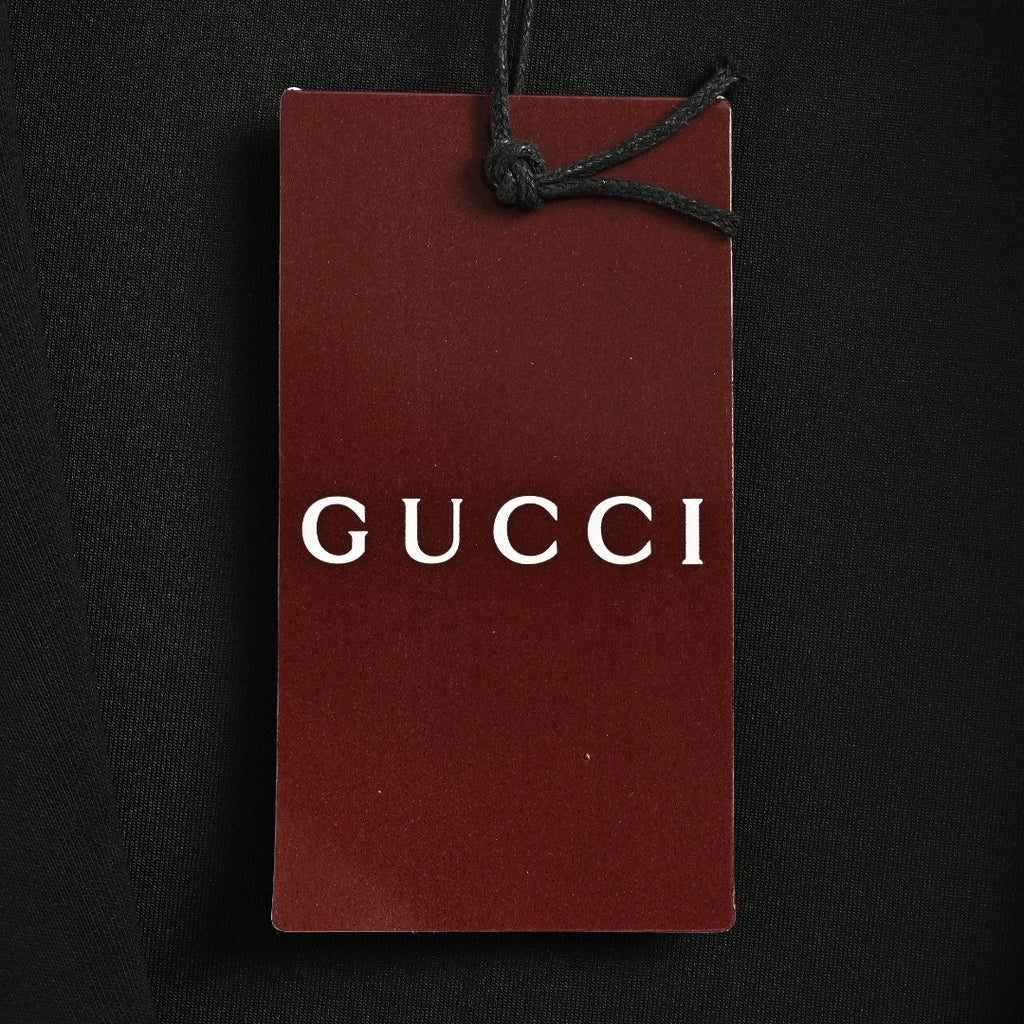Gucci Classic Logo Print Full-Zip Hoodie Black
