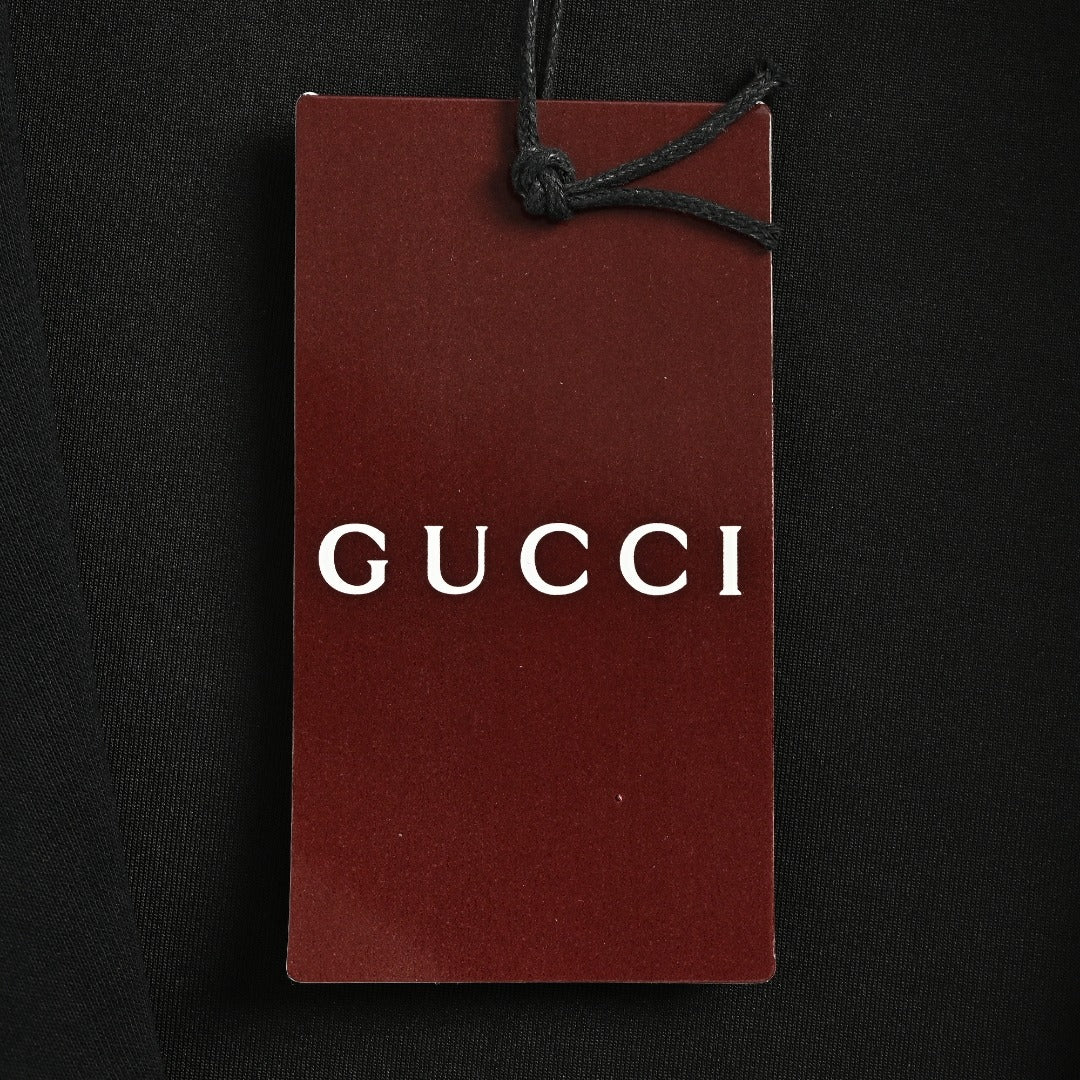 Gucci Classic Logo Print Full-Zip Hoodie Black