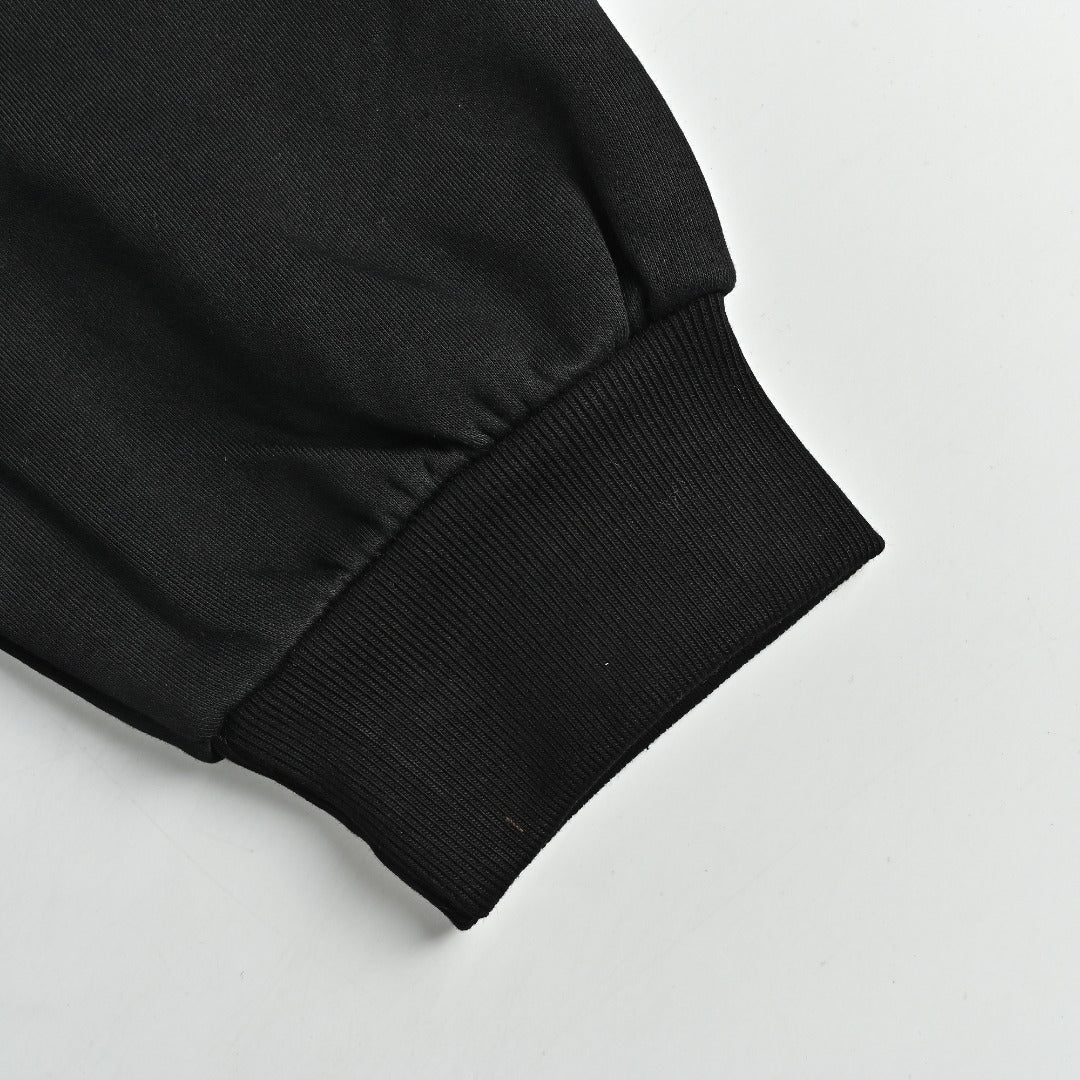 Gucci Classic Logo Print Full-Zip Hoodie Black