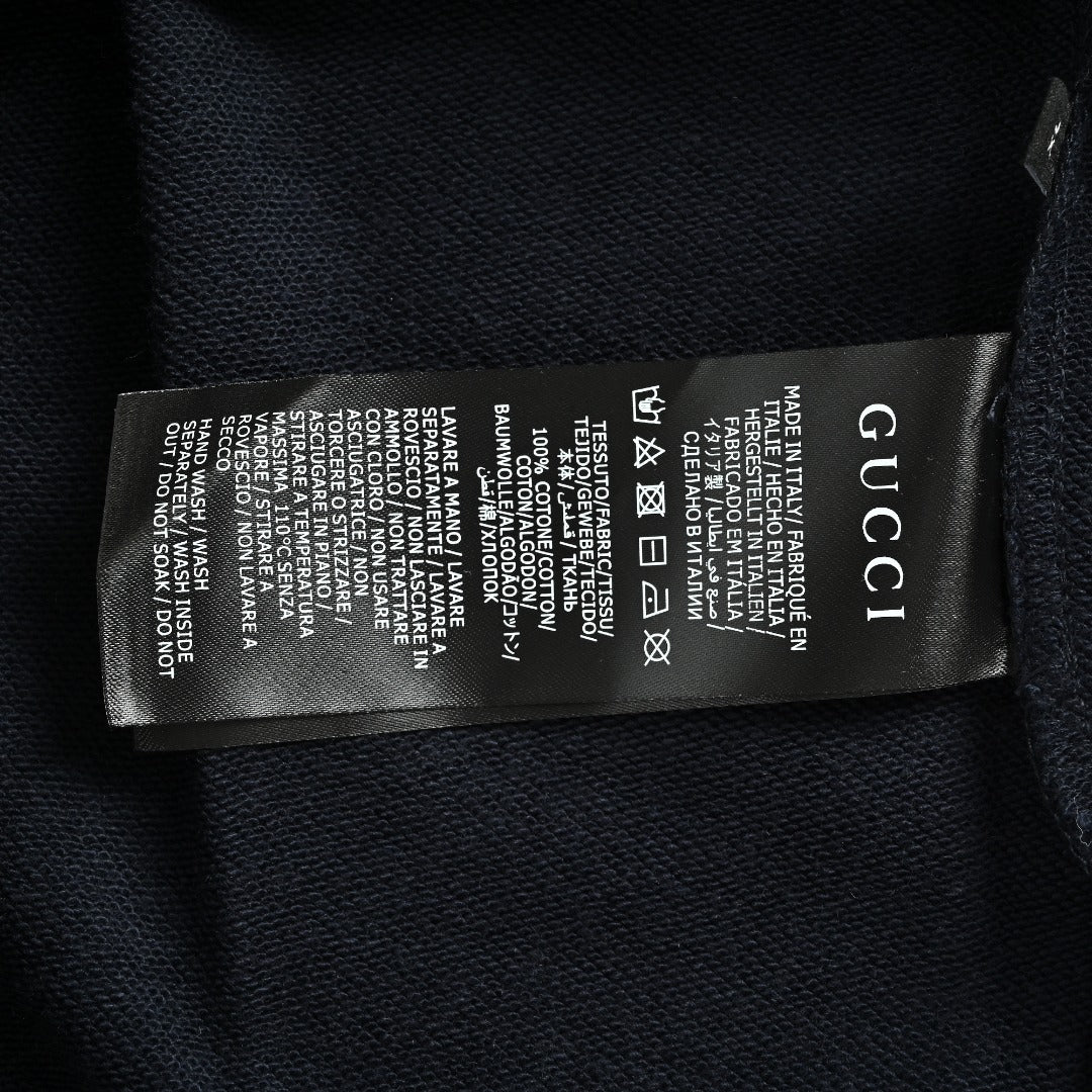 Gucci GUC Classic Web Belt Logo Print Pullover Hoodie Black