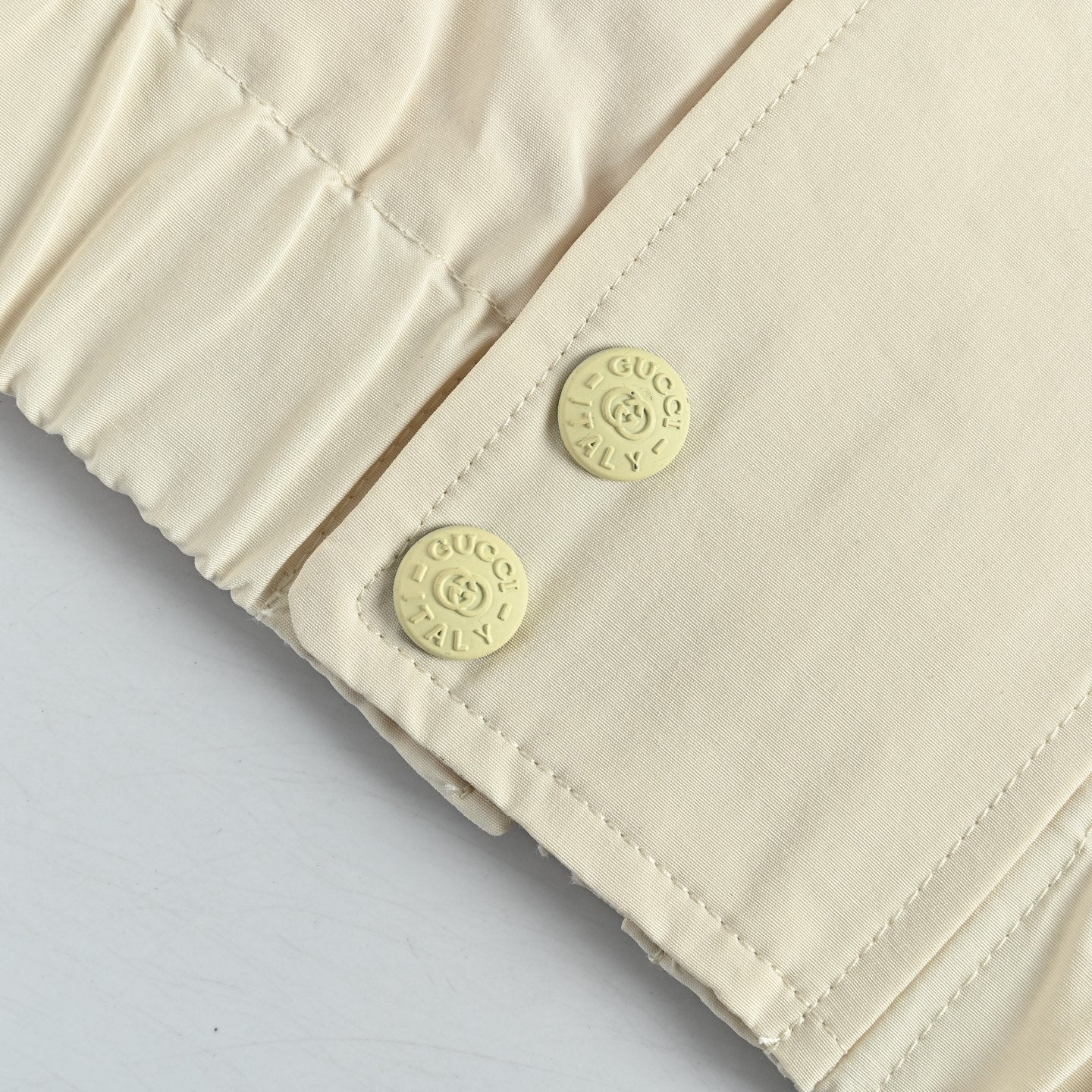 Gucci 25FW Retro Colorblock Web Stripe Track Jacket Cream