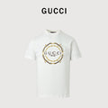 Gucci Interlocking GG Wheat Stalk Horsebit Chain Embroidery Short-Sleeve T-Shirt White