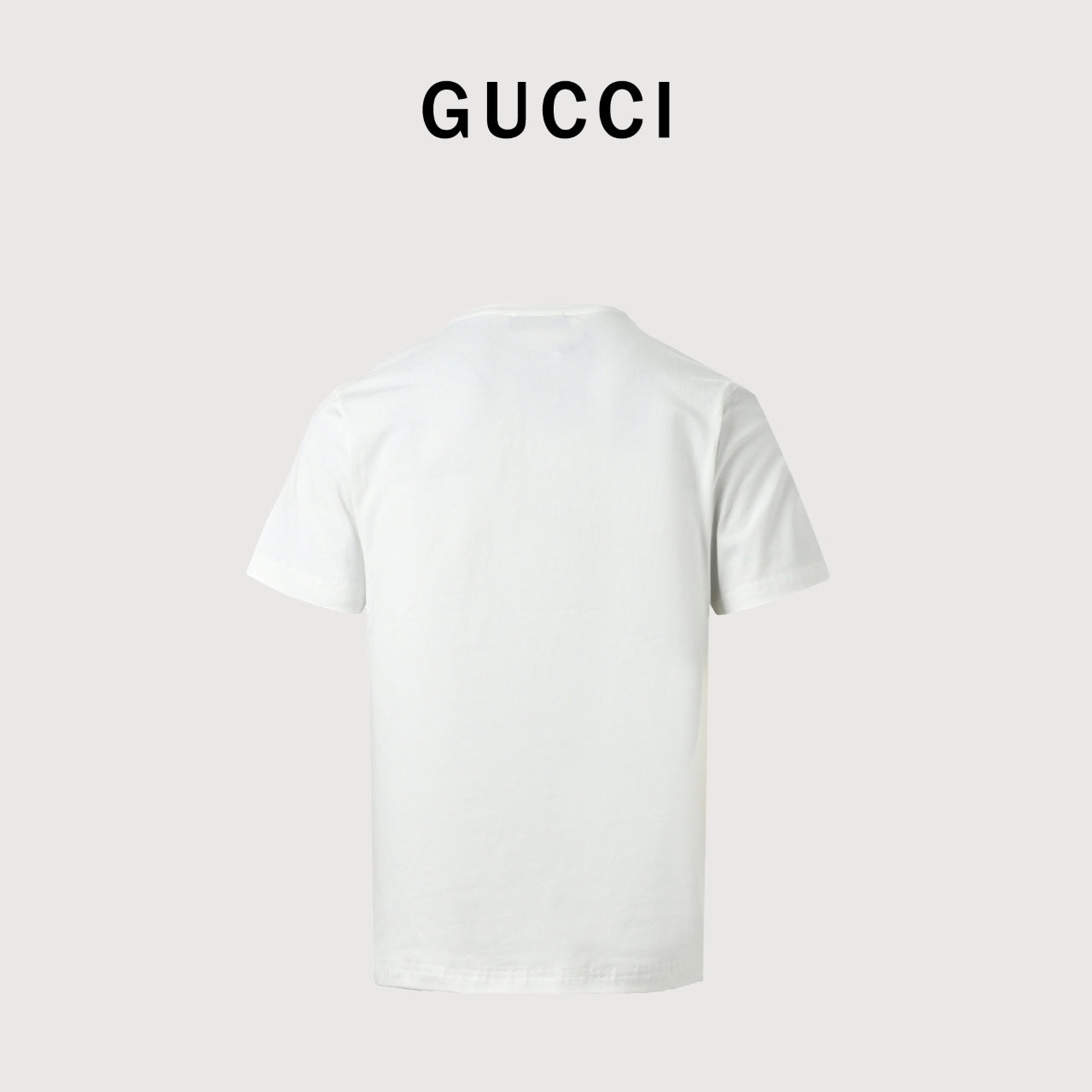 Gucci Interlocking GG Wheat Stalk Horsebit Chain Embroidery Short-Sleeve T-Shirt White