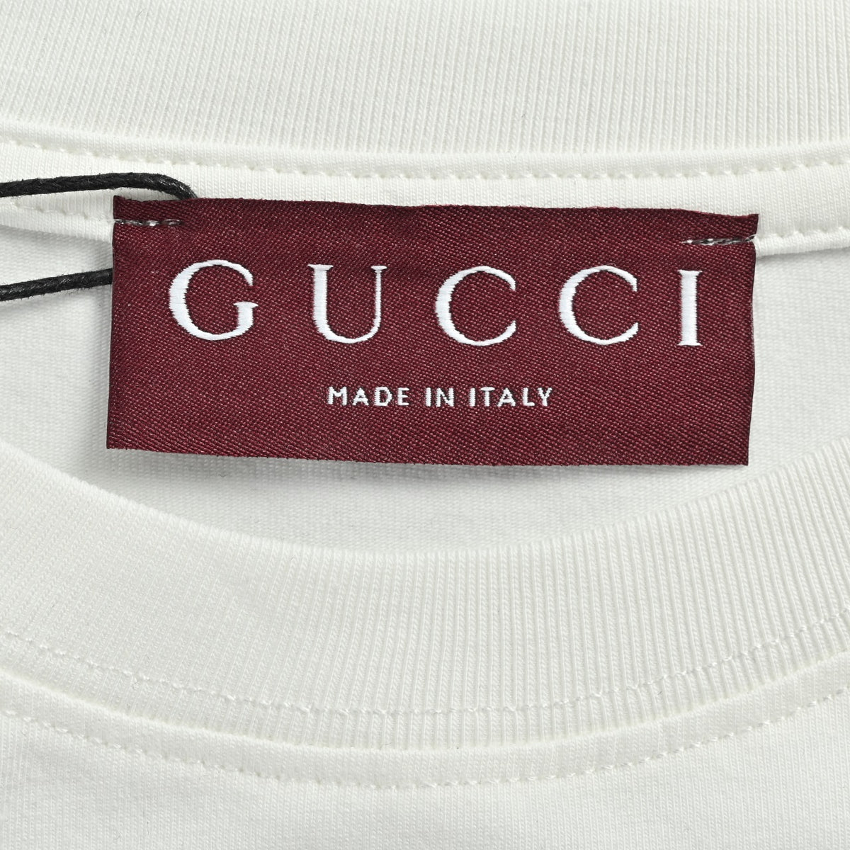 Gucci Interlocking GG Wheat Stalk Horsebit Chain Embroidery Short-Sleeve T-Shirt White
