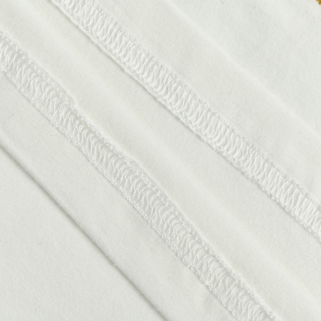 Gucci Interlocking GG Wheat Stalk Horsebit Chain Embroidery Short-Sleeve T-Shirt White