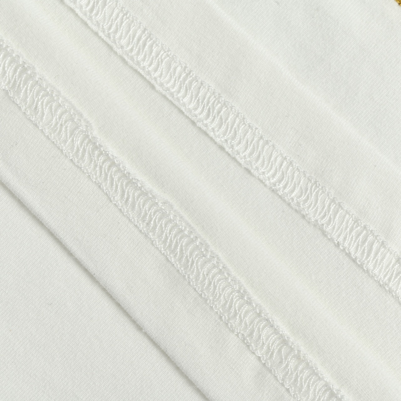Gucci Interlocking GG Wheat Stalk Horsebit Chain Embroidery Short-Sleeve T-Shirt White