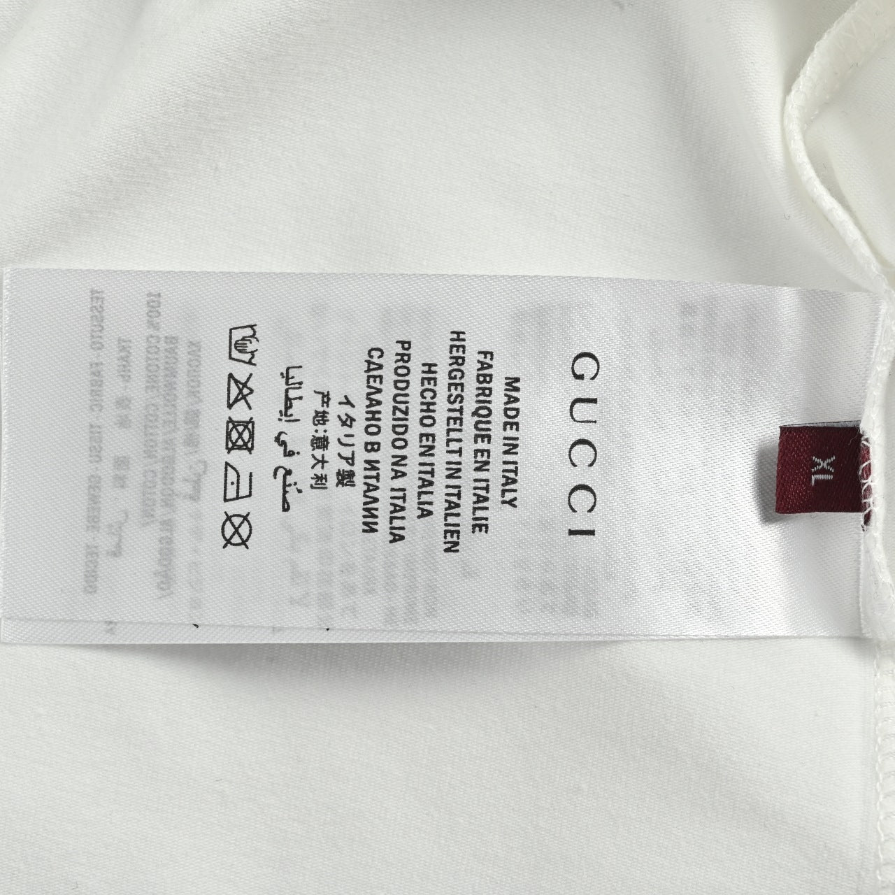 Gucci Interlocking GG Wheat Stalk Horsebit Chain Embroidery Short-Sleeve T-Shirt White