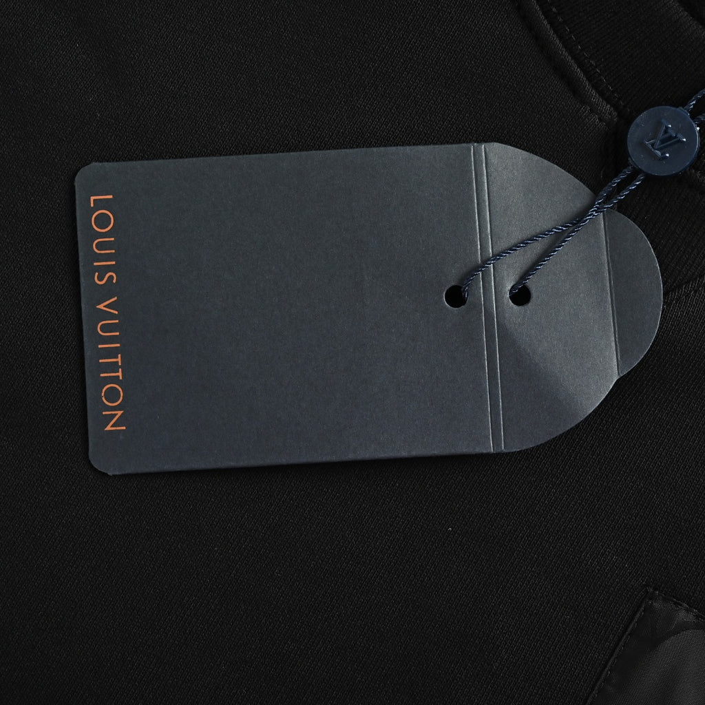 Louis Vuitton LV Monogram Pocket Crewneck Sweatshirt — Black