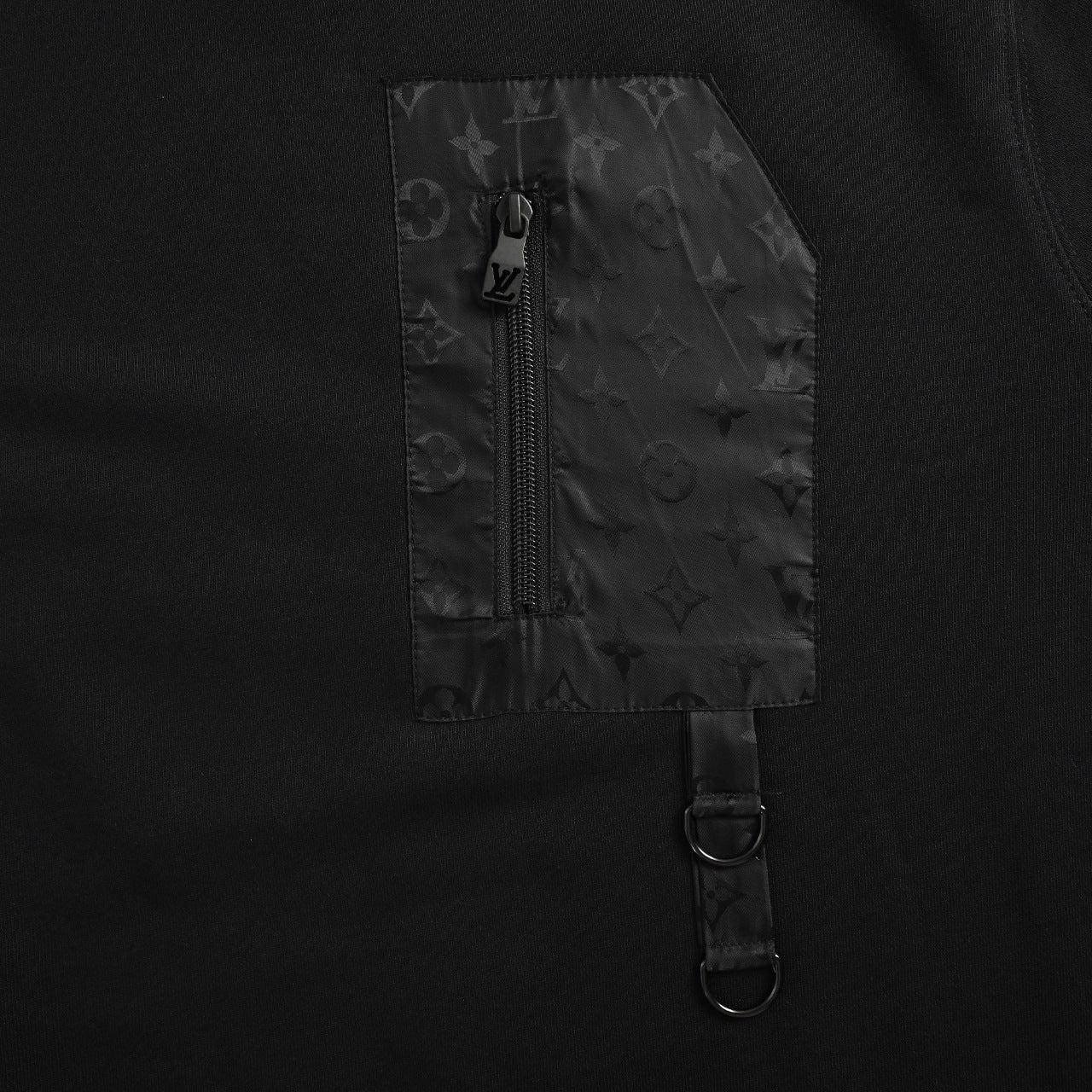 Louis Vuitton LV Monogram Pocket Crewneck Sweatshirt — Black