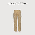 Louis Vuitton LV Ink Splash Graffiti Suit Denim Trousers — Khaki