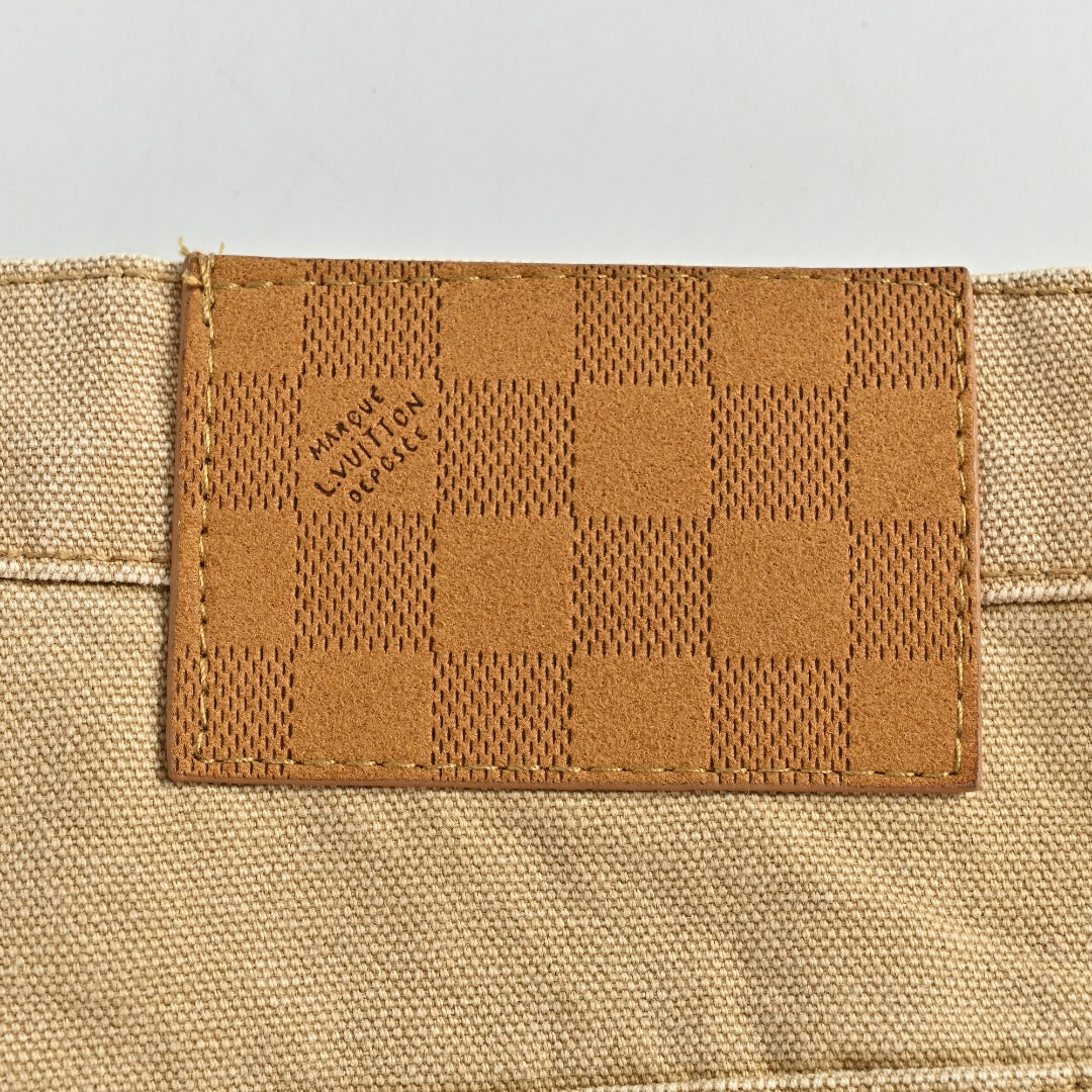 Louis Vuitton LV Ink Splash Graffiti Suit Denim Trousers — Khaki