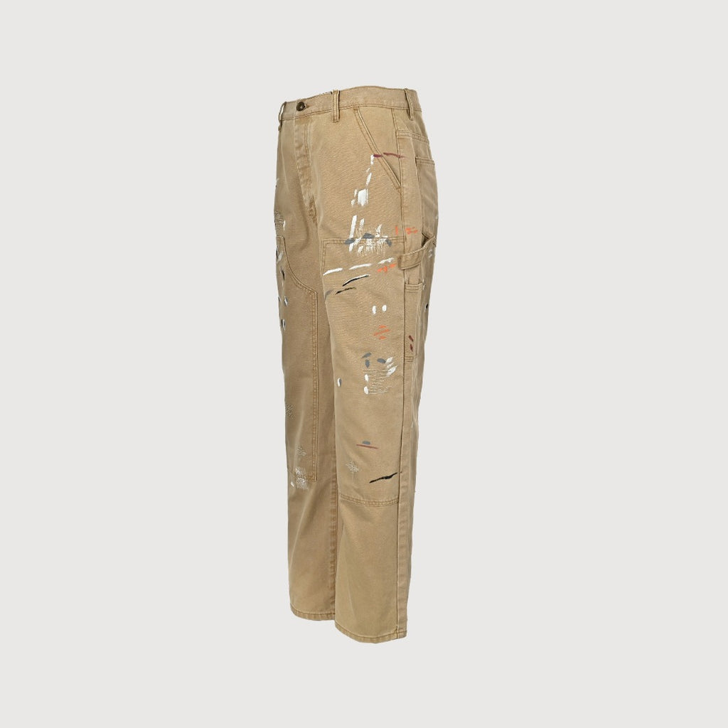 Louis Vuitton LV Ink Splash Graffiti Suit Denim Trousers — Khaki
