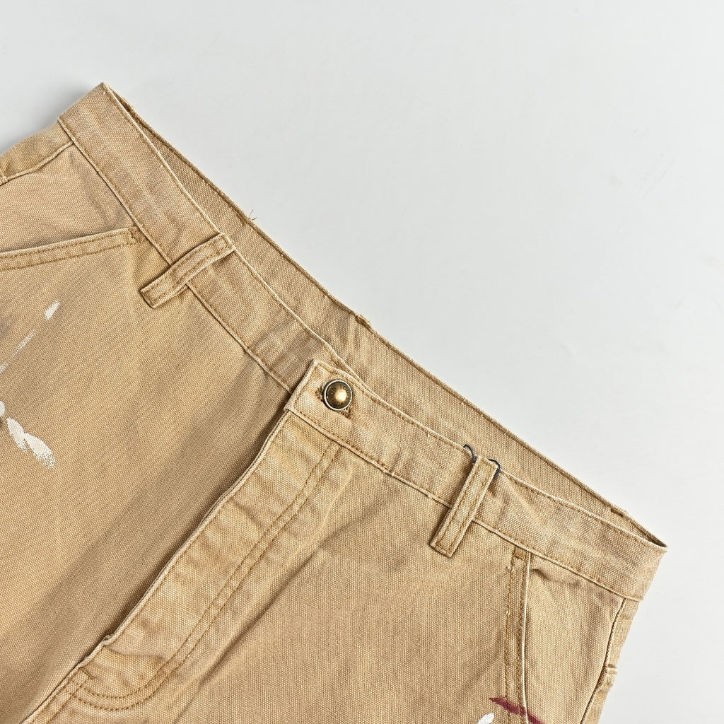 Louis Vuitton LV Ink Splash Graffiti Suit Denim Trousers — Khaki