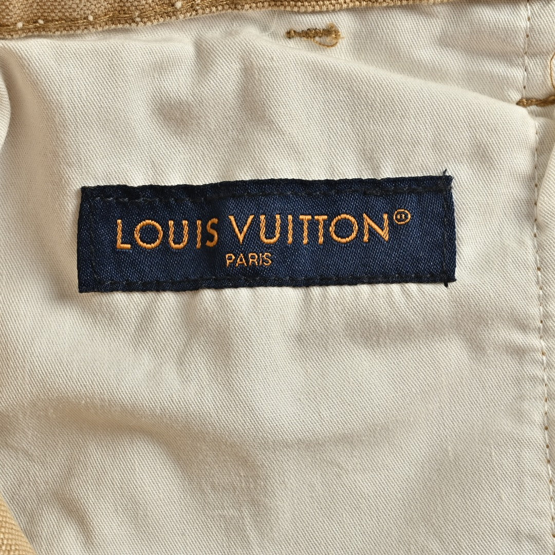 Louis Vuitton LV Ink Splash Graffiti Suit Denim Trousers — Khaki