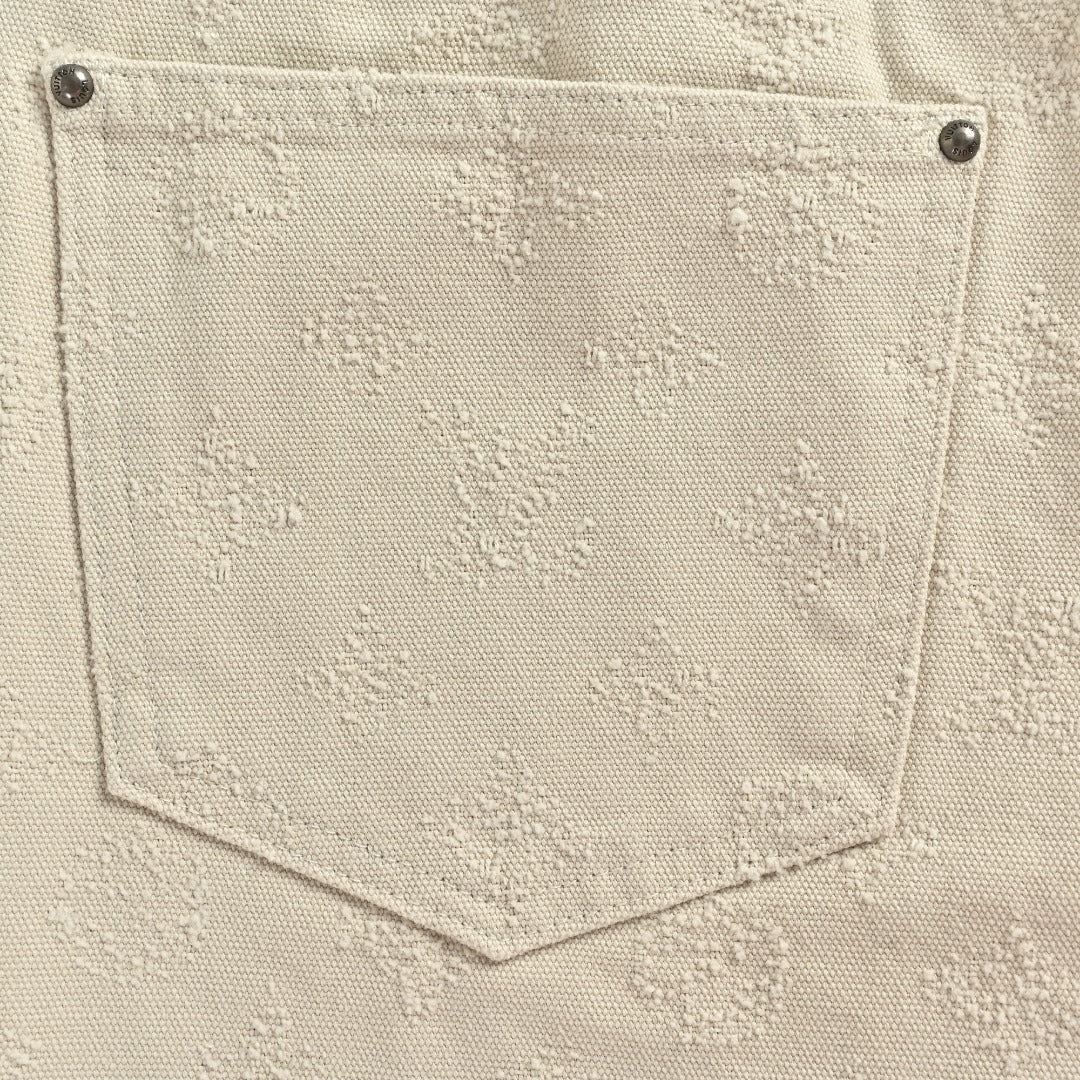 Louis Vuitton LV Monogram Needle-Punch Denim Skate Trousers — Ecru