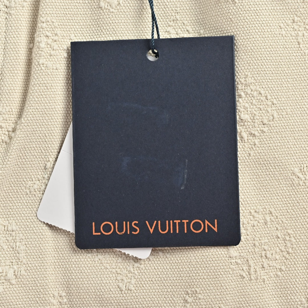 Louis Vuitton LV Monogram Needle-Punch Denim Skate Trousers — Ecru