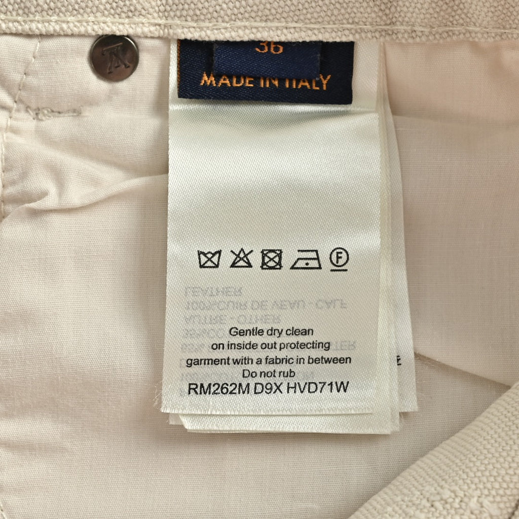 Louis Vuitton LV Monogram Needle-Punch Denim Skate Trousers — Ecru