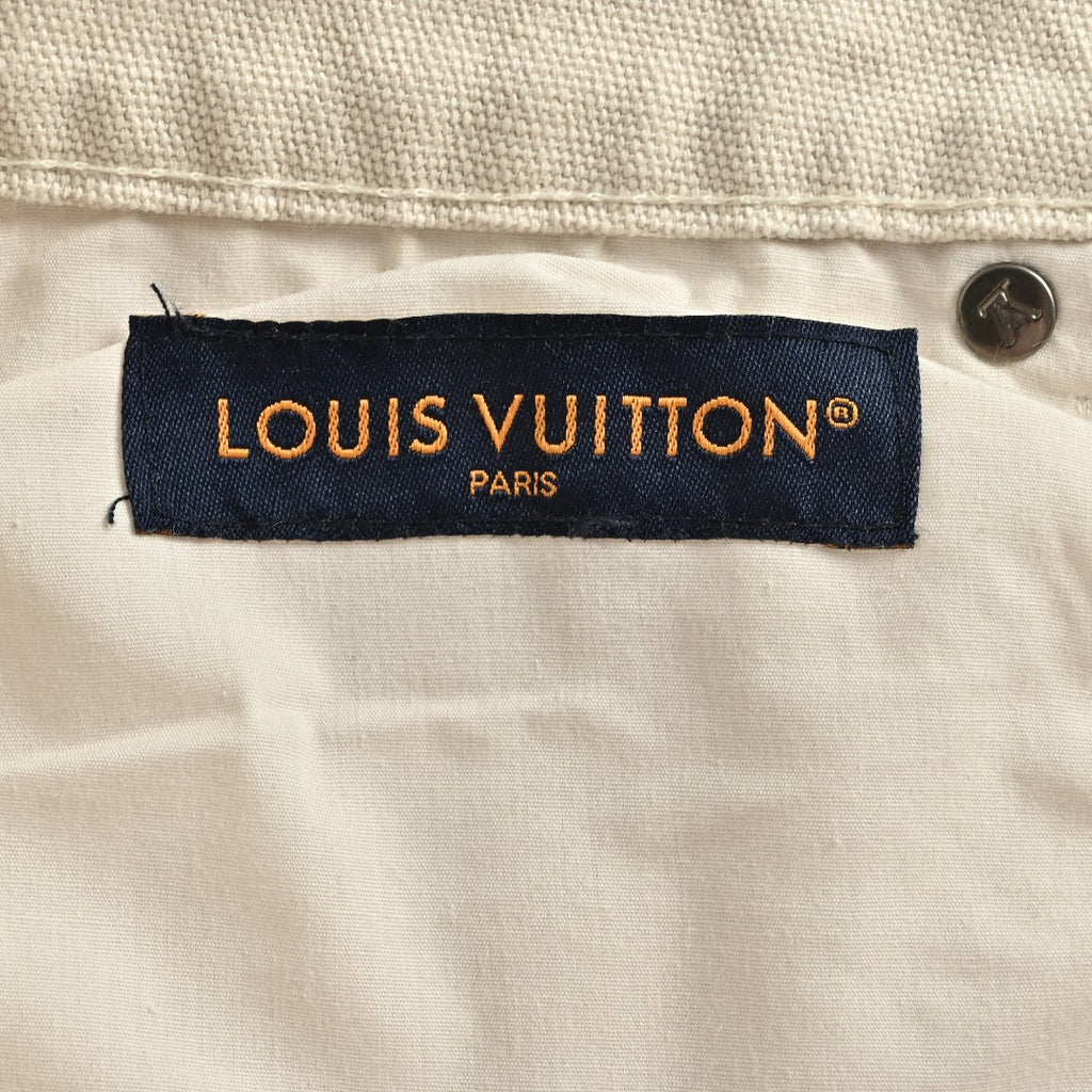 Louis Vuitton LV Monogram Needle-Punch Denim Skate Trousers — Ecru