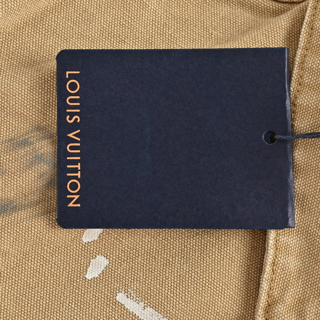 Louis Vuitton LV Ink Splash Graffiti Suit Denim Jacket — Khaki
