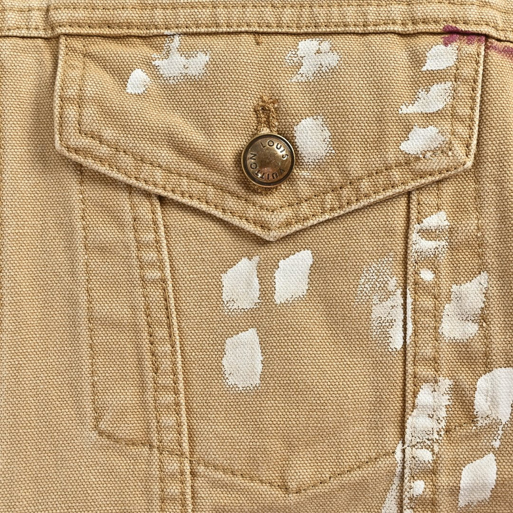 Louis Vuitton LV Ink Splash Graffiti Suit Denim Jacket — Khaki