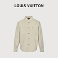Louis Vuitton LV Monogram Needle-Punch Denim Shirt Jacket — Ecru
