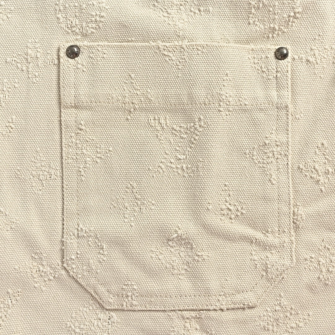 Louis Vuitton LV Monogram Needle-Punch Denim Shirt Jacket — Ecru