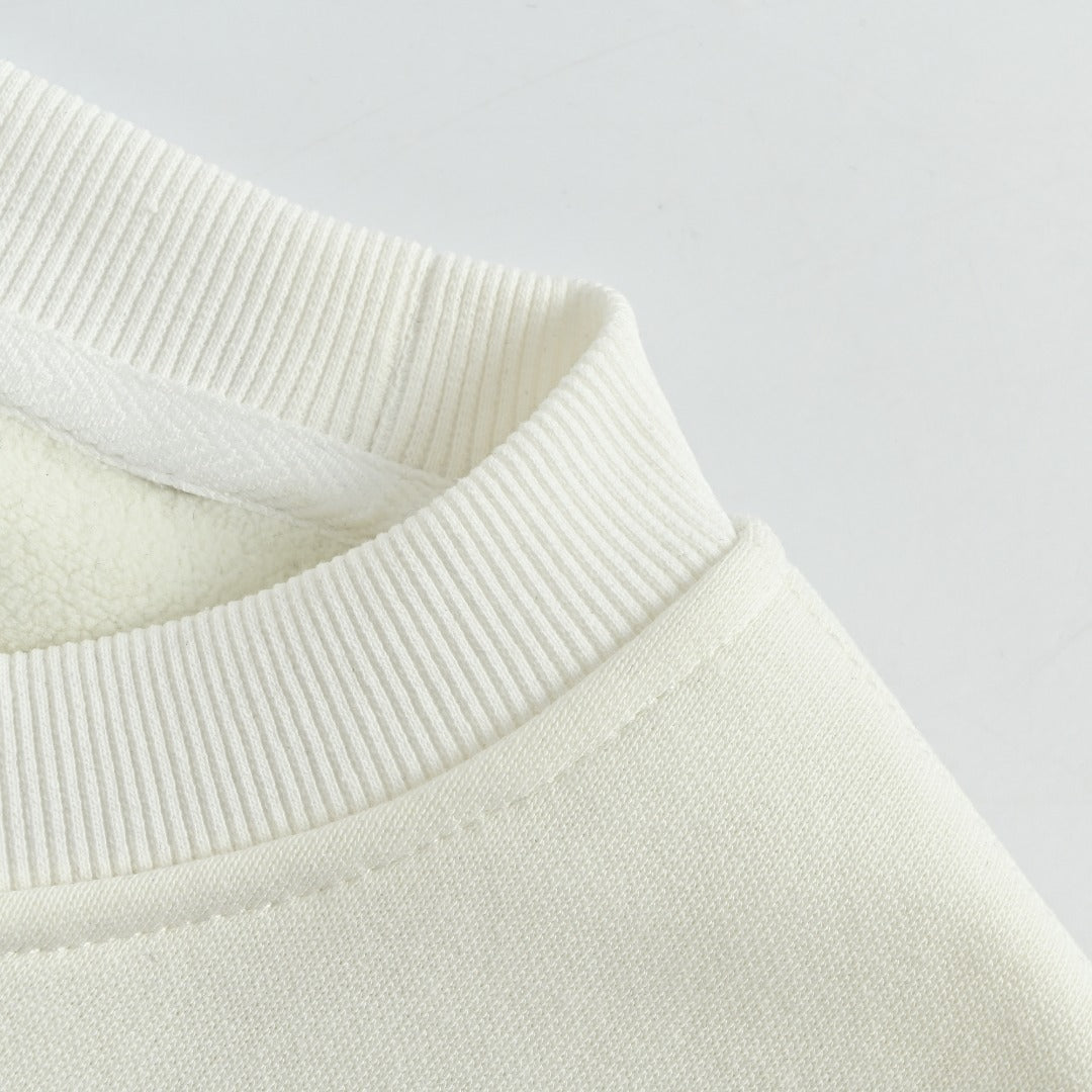 Louis Vuitton LV 25FW 1878 Cuff Crewneck Sweatshirt — White