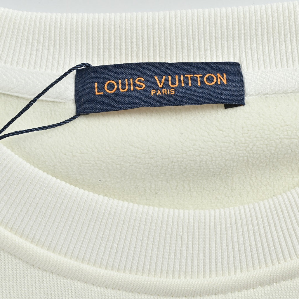 Louis Vuitton LV 25FW 1878 Cuff Crewneck Sweatshirt — White
