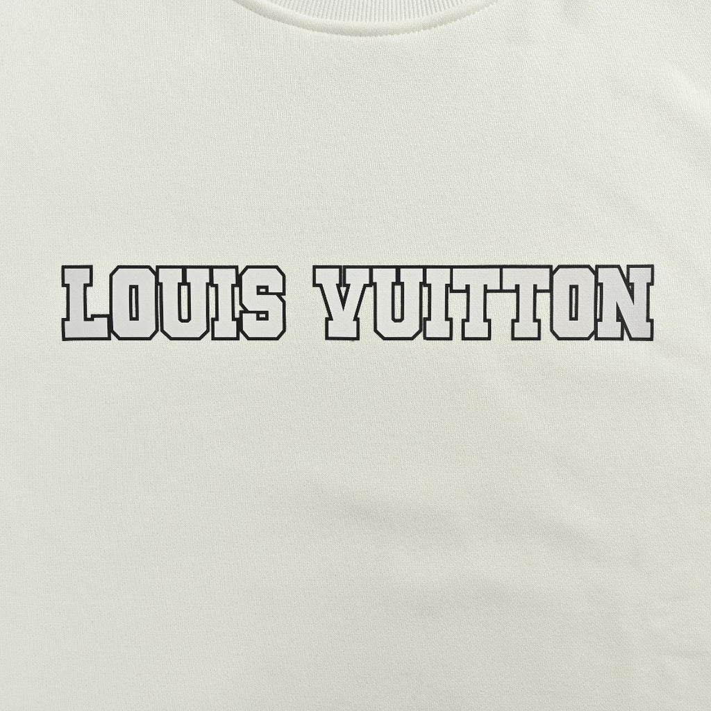 Louis Vuitton LV 25FW 1878 Cuff Crewneck Sweatshirt — White