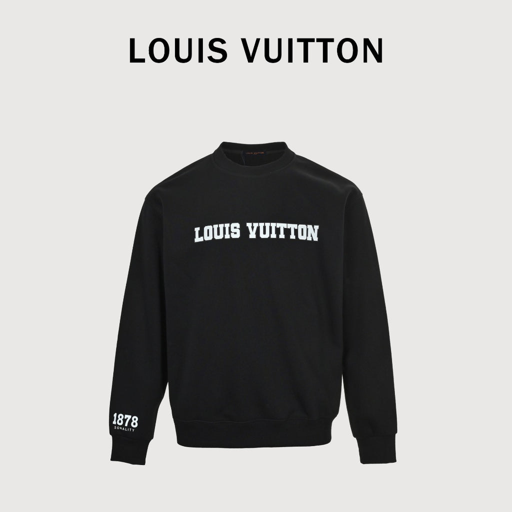 Louis Vuitton LV 25FW 1878 Cuff Crewneck Sweatshirt — Black